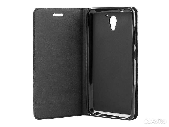 Чехол-книжка для ZTE Blade A510 кожзам черный