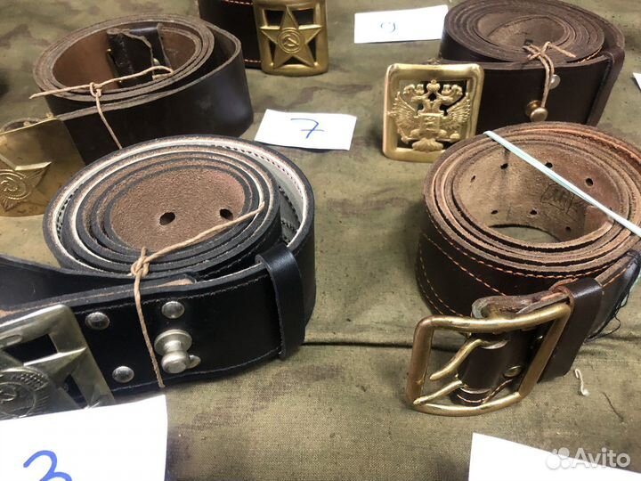 Ремни кожаные армейские