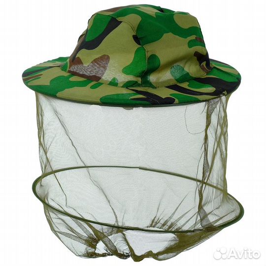 Антимоскитная камуфляжная шляпа (накомарник)
