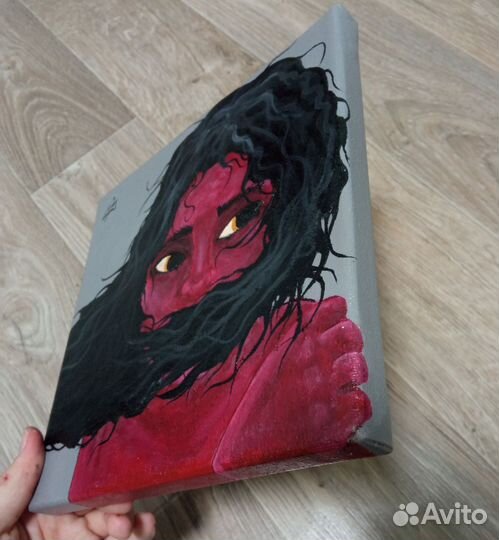 Картина акрилом, на холсте с подрамником 20 на 20