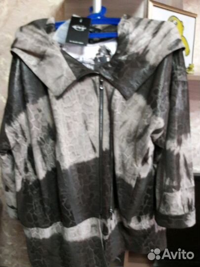 Куртка женская, кожанная, лазерная обработка