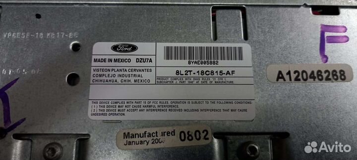 Головная мультимедиа Ford 8l2t18c815af