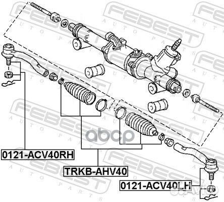 Пыльник рулевой рейки toyota camry/hybrid (asia)