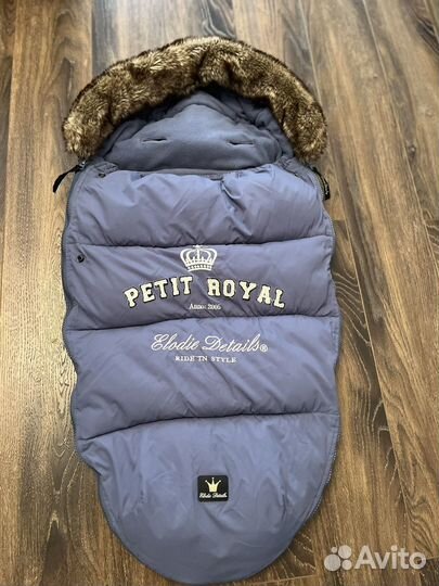 Теплый конверт с опушкой petit royal