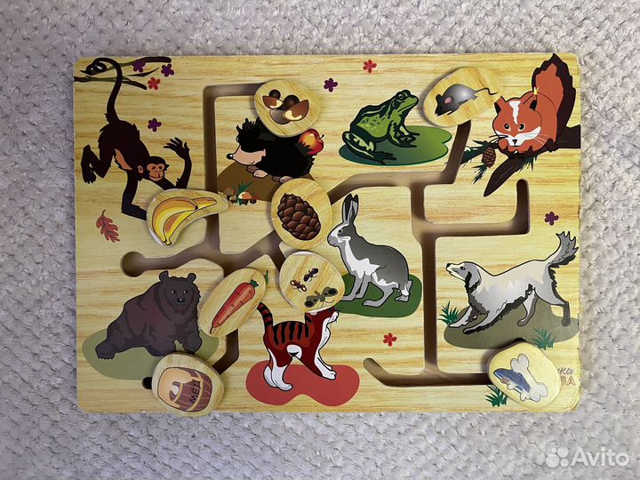 Развивающая доска «кто что ест»