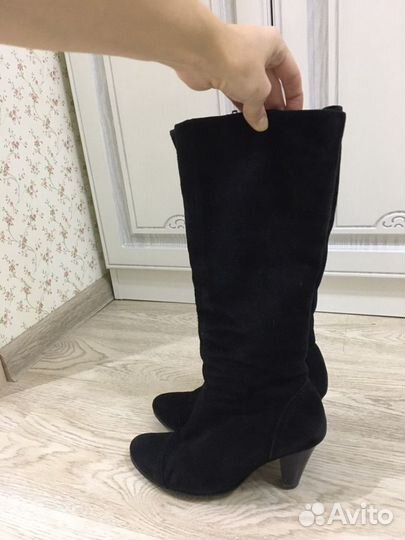 Сапоги зимние нат замша 36 р