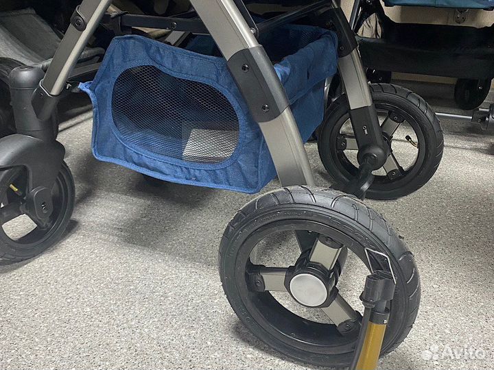 Коляска для новорожденных 3 в 1 синий