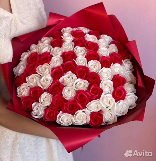 Букеты из мыльных роз к 8 марта