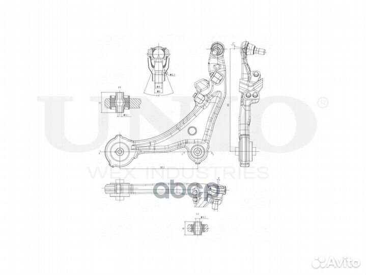Рычаг nissan murano 07- перед.нижн.лев. SSP40132