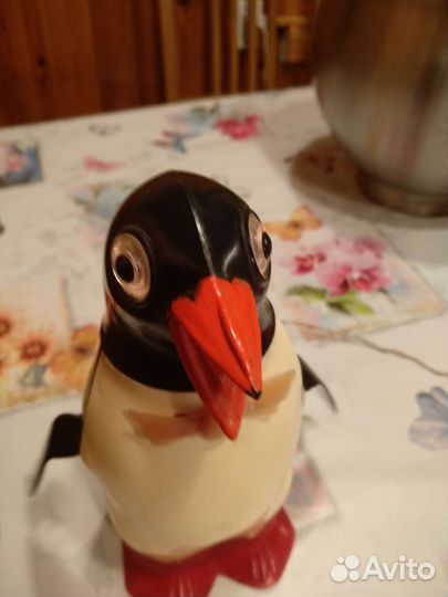 Пингвин в рабочем состоянии игрушка СССР Огонёк