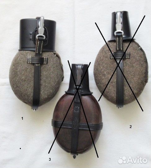 Фляги немецкие и комплектующие к ним