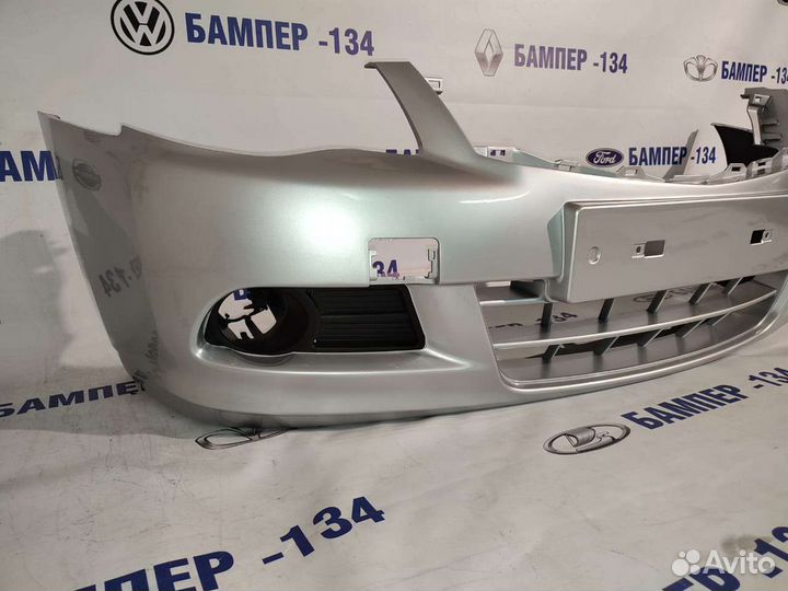 Бампер передний nissan almera G15 серебристый