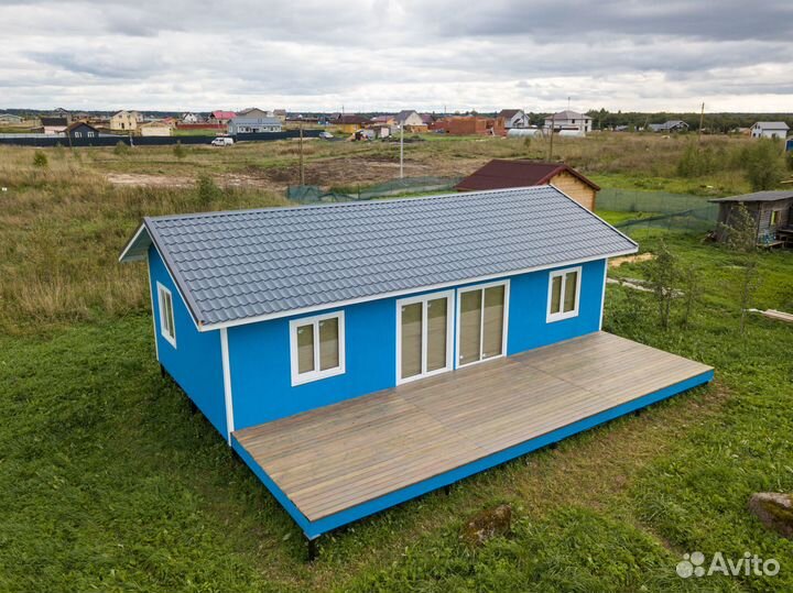 Каркасный дачный домик 88м
