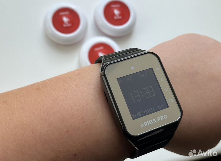 Кнопка вызова персонала, официанта и пейджер часы