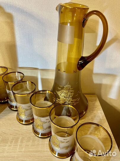 Кувшин стаканы Ваза Богемия Чехия