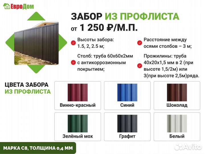 Установка заборов