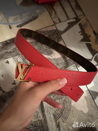 Ремень louis vuitton из канвы и кожи