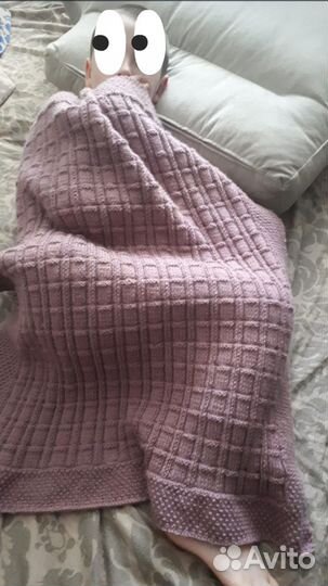 Плед детский вязаный ручная работа