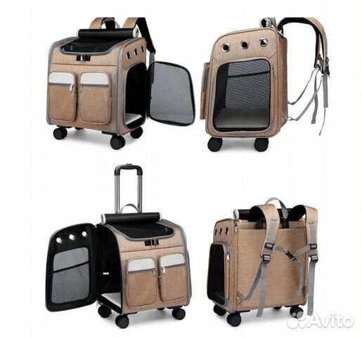 Рюкзак-трансформер для переноски животных с колеса