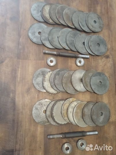 Гантели разборные, общим весом 43 кг