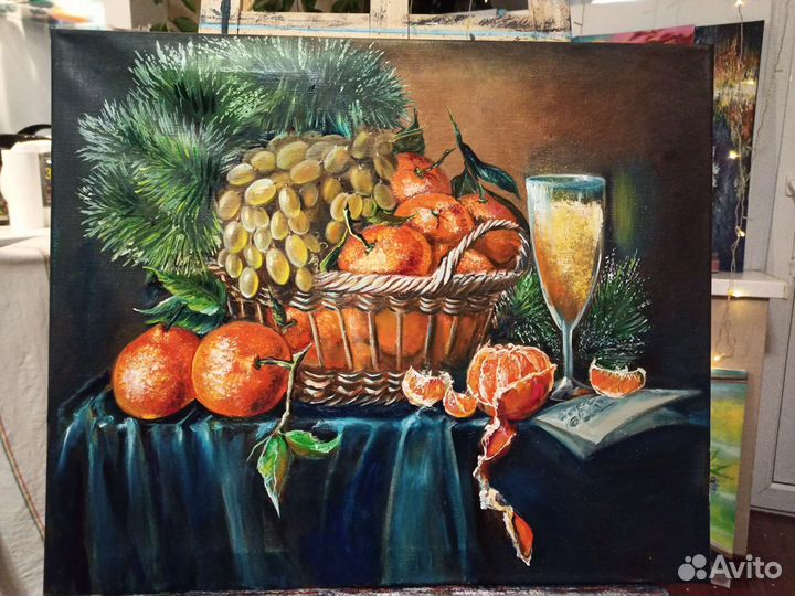 Картина маслом на холсте с подрамником