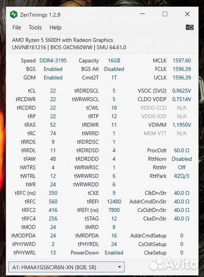 Оперативная память sodimm ddr4 16gb (2x8) 3200MHz