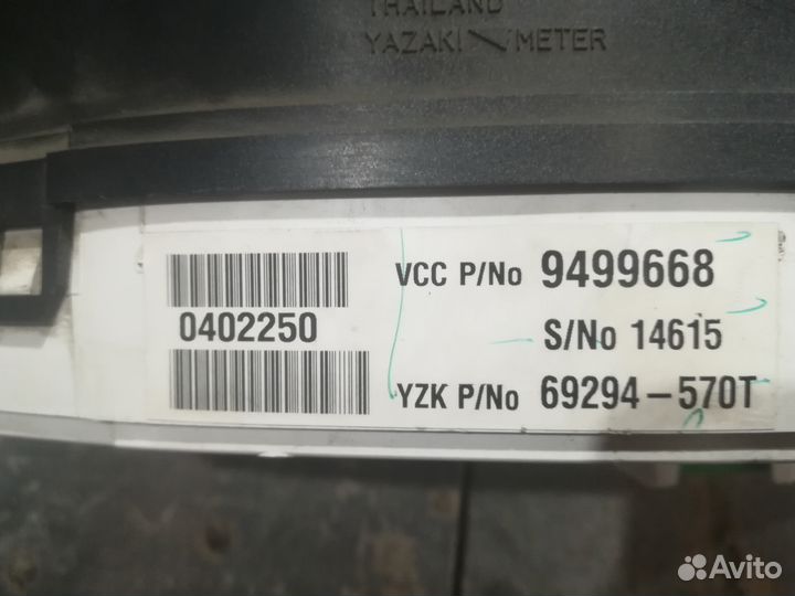 Комбинация приборов Volvo S60