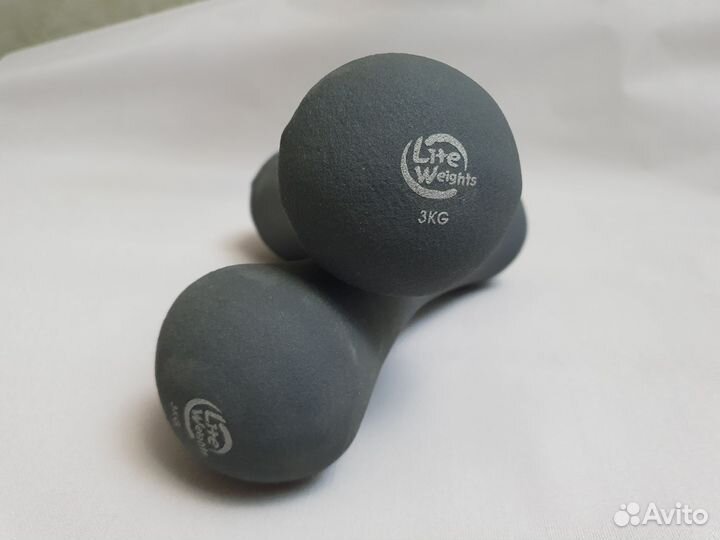 Гантели неопреновые по 3 кг (Lite Weights 2953NP)