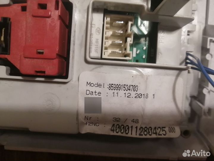 Панель управления стиральной машины Indesit