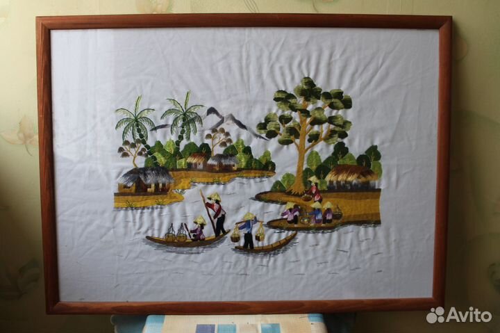 Вьетнамская вышивка-картина