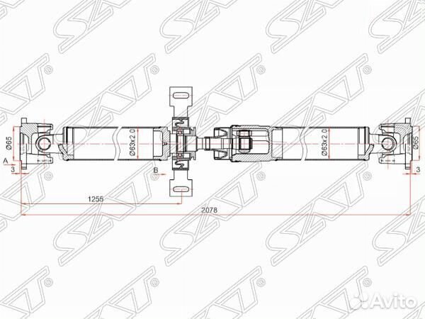 Вал карданный renault duster 10/kaptur 16