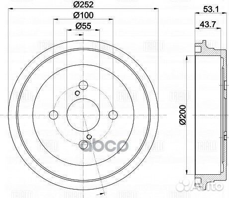 Барабан тормозной TF051342 Trialli