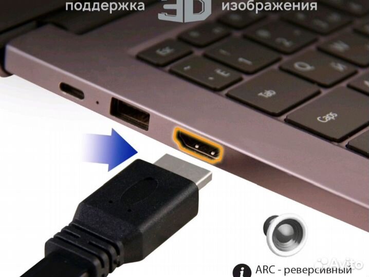 Кабель дисплейпорт hdmi тип А 2,5 m