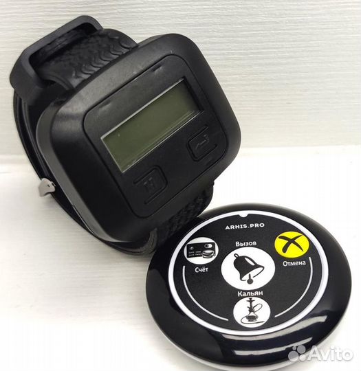 Кнопка вызова официанта, персонала с часами Эконом