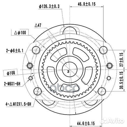 Ступица задняя Chrysler Voyager, Dodge Caravan