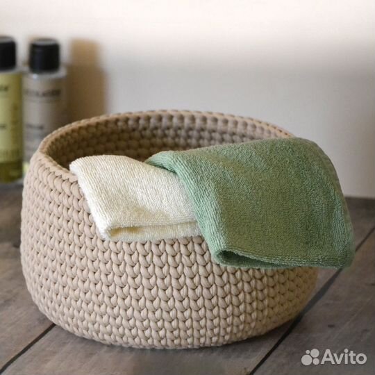 Корзина интерьерная для хранения вязаная