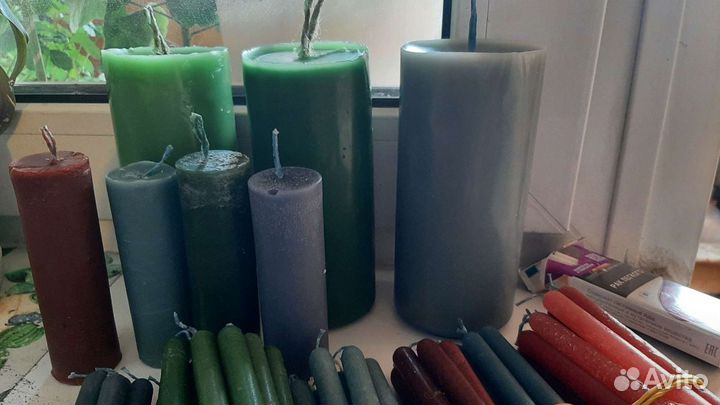 Свечи восковые цветные