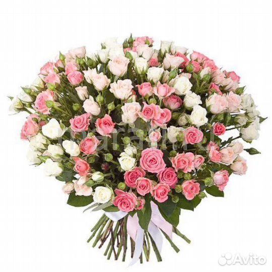 Букет из кустовых роз 51 шт 5000