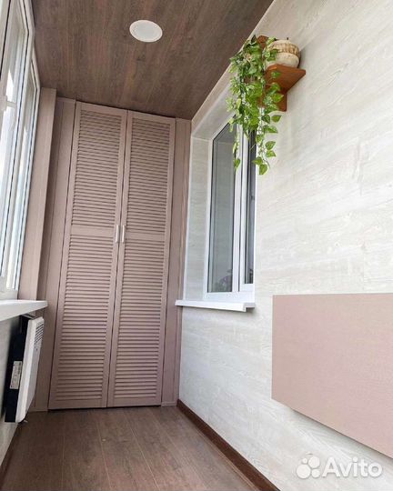 Отделка балкона + шкаф