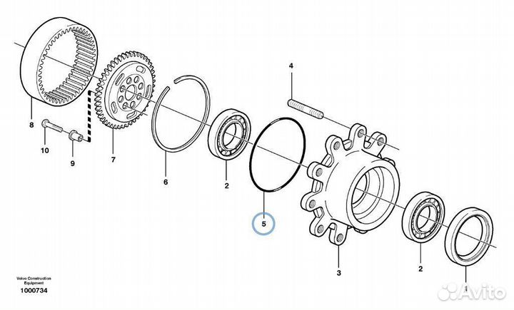 6914488 Уплотнение кольцо в ступицу