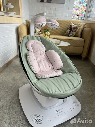 Кресло-качалка MamaRoo New 5.0 Олива + вкладыш