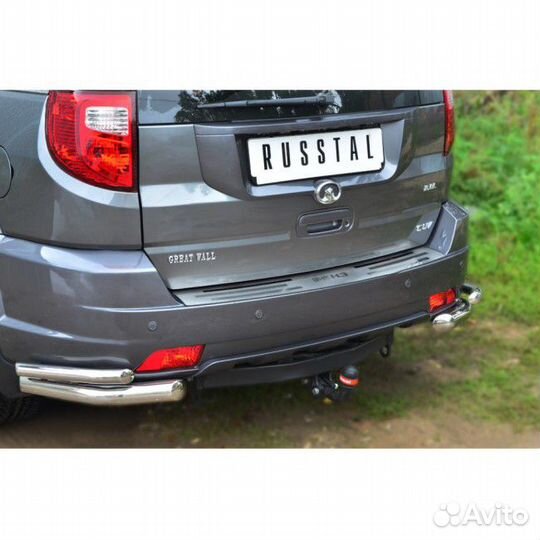 Защита заднего бампера d76/50 уголки GW Hover H3