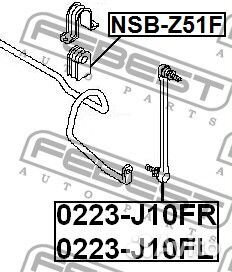 Тяга стабилизатора передняя правая