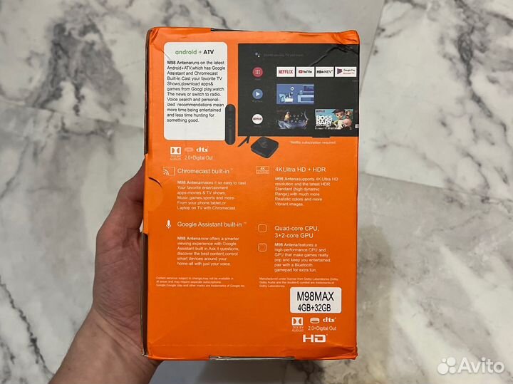 Новый Android TV Box M98 4K RAM 4GB