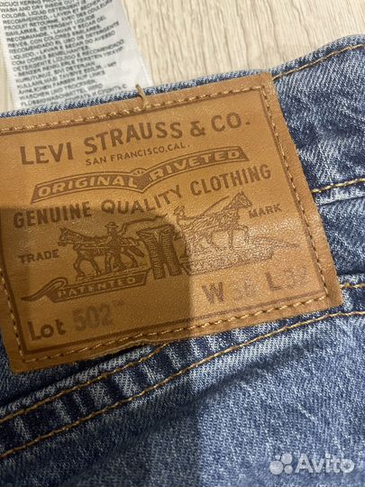 Джинсы мужские Levis 502, W36L32 (56 размер)