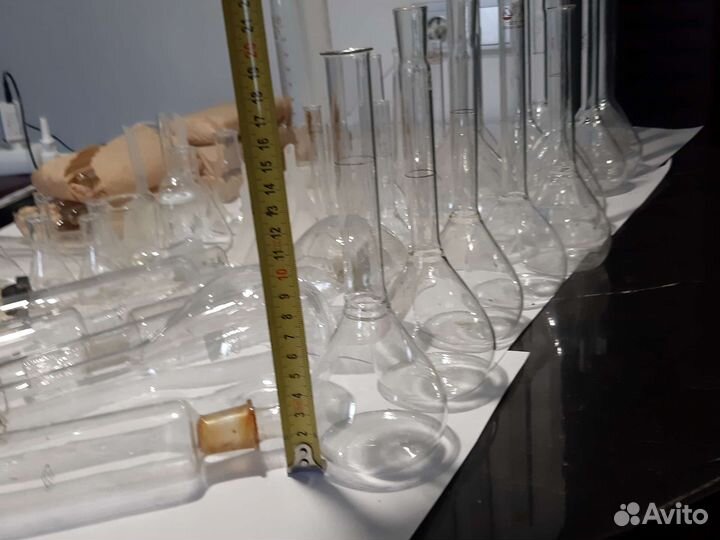 Химические Мензурки,пробирки,колбы,сосуды.Новое