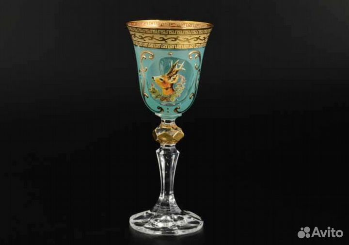 Бокалы фужеры рюмки Богемия Охота