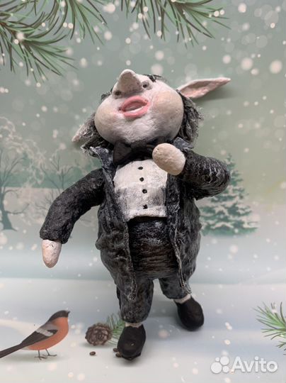 Ватные елочные игрушки