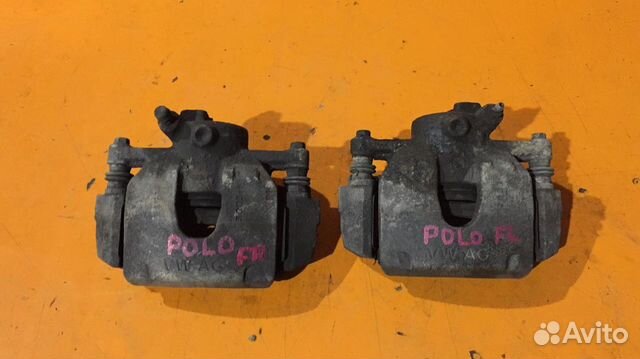 Суппорт тормозной передний на VW Polo