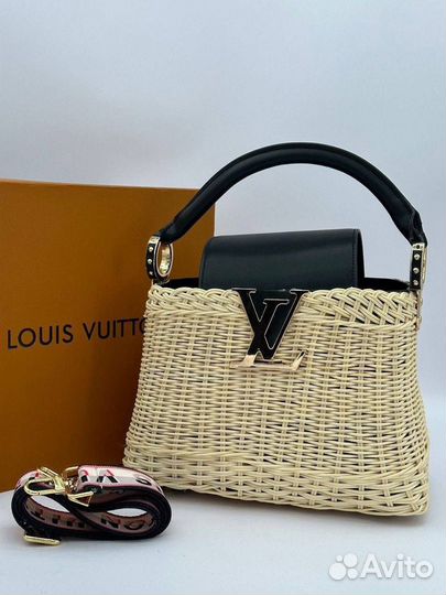 Плетеная сумка louis vuitton capucines bb